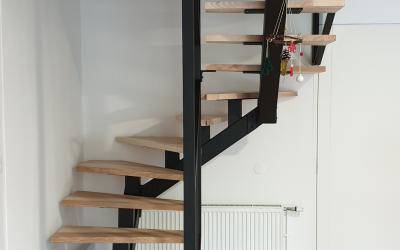 escalier bois et fer