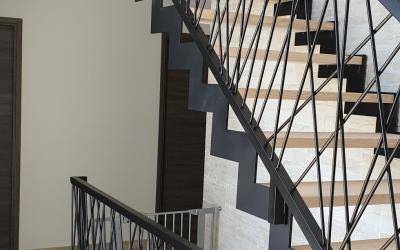 escalier bois et fer