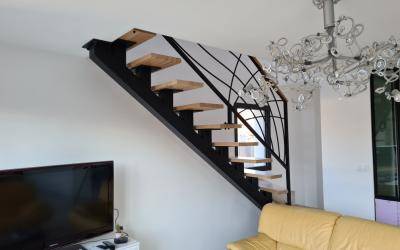 escalier bois et fer
